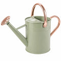 Arrosoir métallique vert 5L avec détails en cuivre