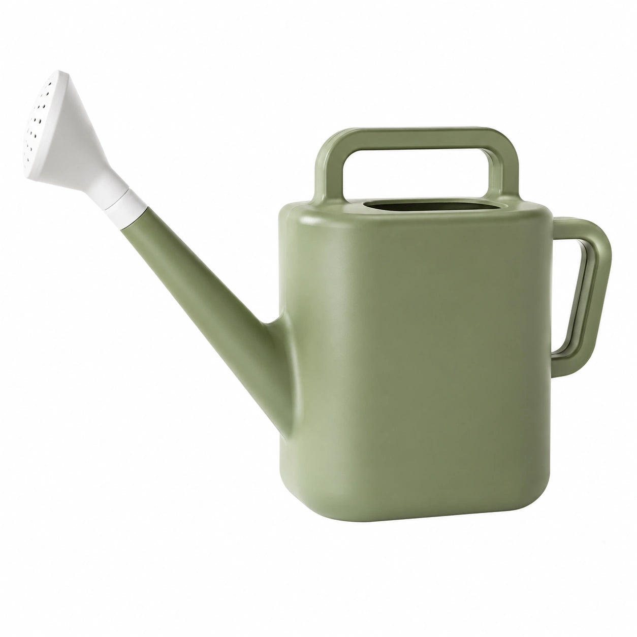 Arrosoir en plastique vert avec poignées ergonomiques, 1.5L