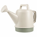 Arrosoir ergonomique 10L beige avec base verte pour jardin