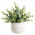 Plante artificielle eucalyptus avec pot décoratif en céramique