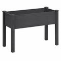 Bac de Jardin surélevé en Bois Noir 80x40x80 cm Extérieur
