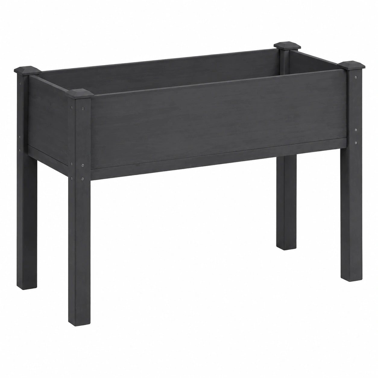Bac de Jardin surélevé en Bois Noir 80x40x80 cm Extérieur