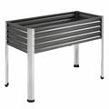 Jardinière Surélevée Métallique Gris pour Jardins et Balcons