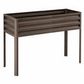 Jardinière Élevée Métal Marron 100x40x80 cm