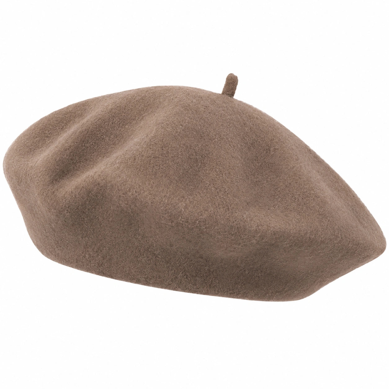 Béret Classique en Laine Marron Élégant