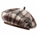 Béret à Carreaux Tartan Marron et Beige