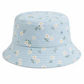 Bob bleu clair avec motifs de marguerites