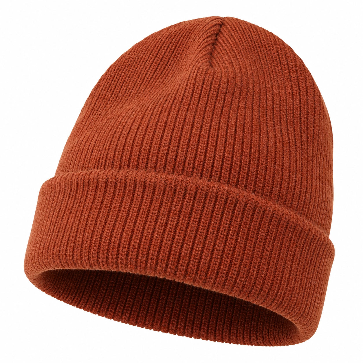 Bonnet côtelé isolant pour adultes - Couleur rouille