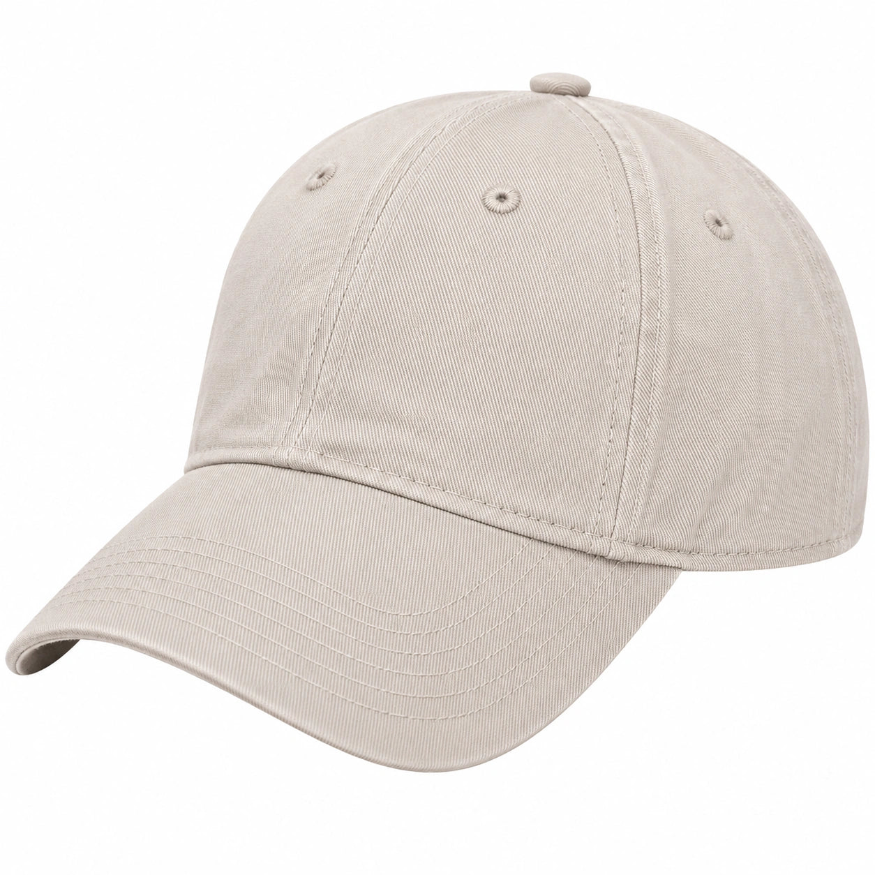 Casquette de baseball unisexe beige avec sangle réglable