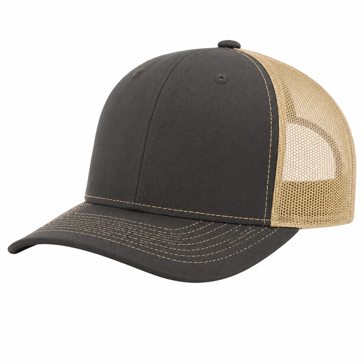 Casquette Trucker Noire et Beige Respirante