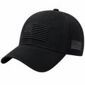 Casquette de baseball noire brodée drapeau américain
