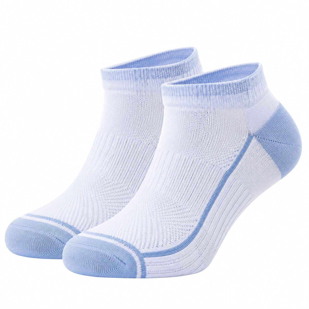 Chaussettes Basses Respirantes Blanc et Bleu pour Sport