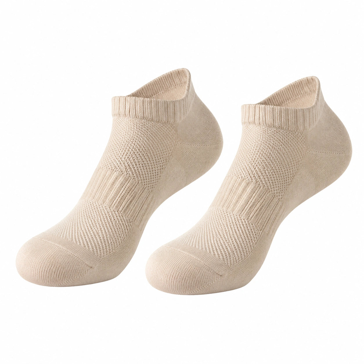Chaussettes courtes beiges unisexes pour usage quotidien