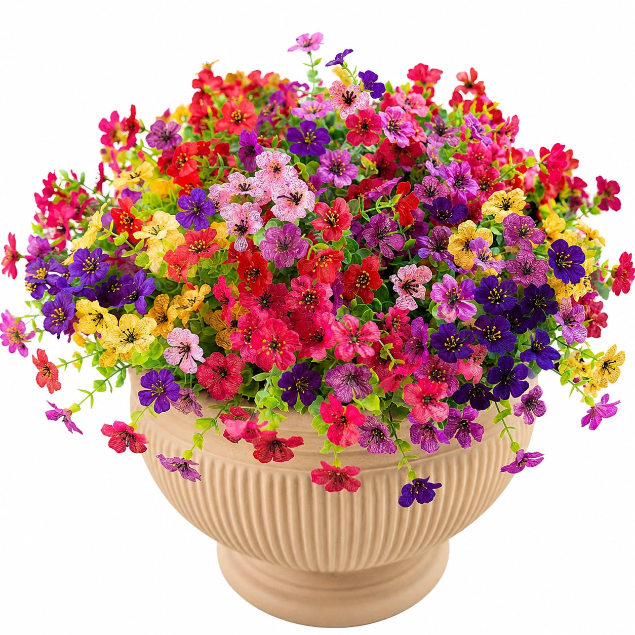 Décoration Florale Artificielle en Pot Multicolore
