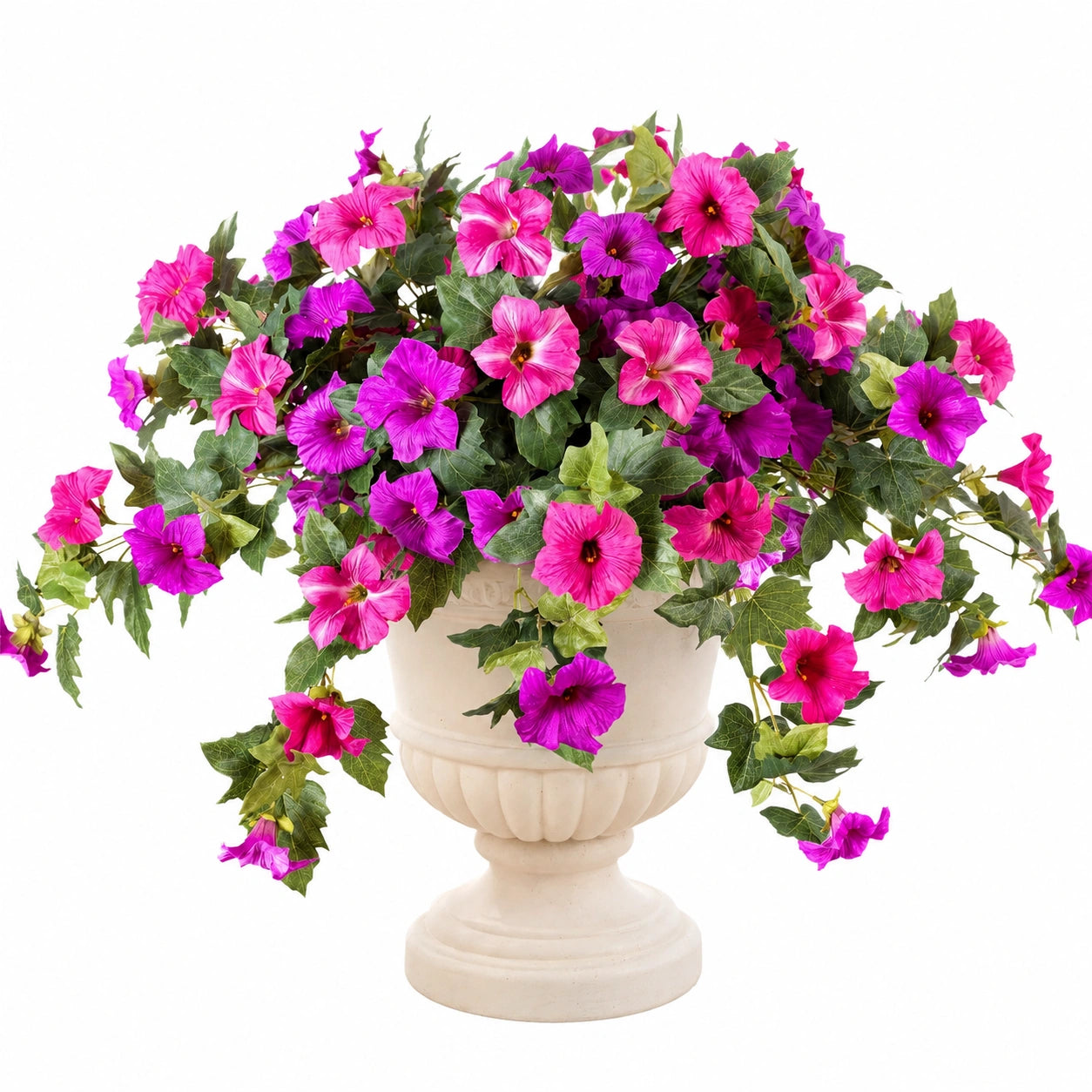 Arrangement Floral Artificiel avec Pot 70 cm Rose/Violet